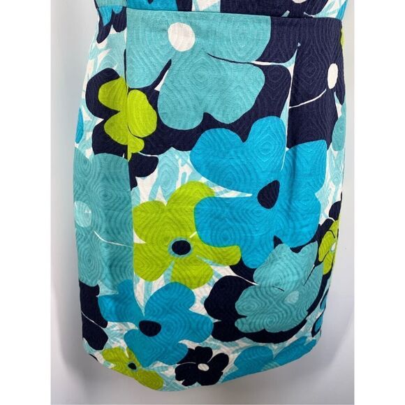 Lilly Pulitzer Kiki dress Shorely Blue Pop Goes The Floral Jacquard Shift Size 2 - Picture 7 of 14